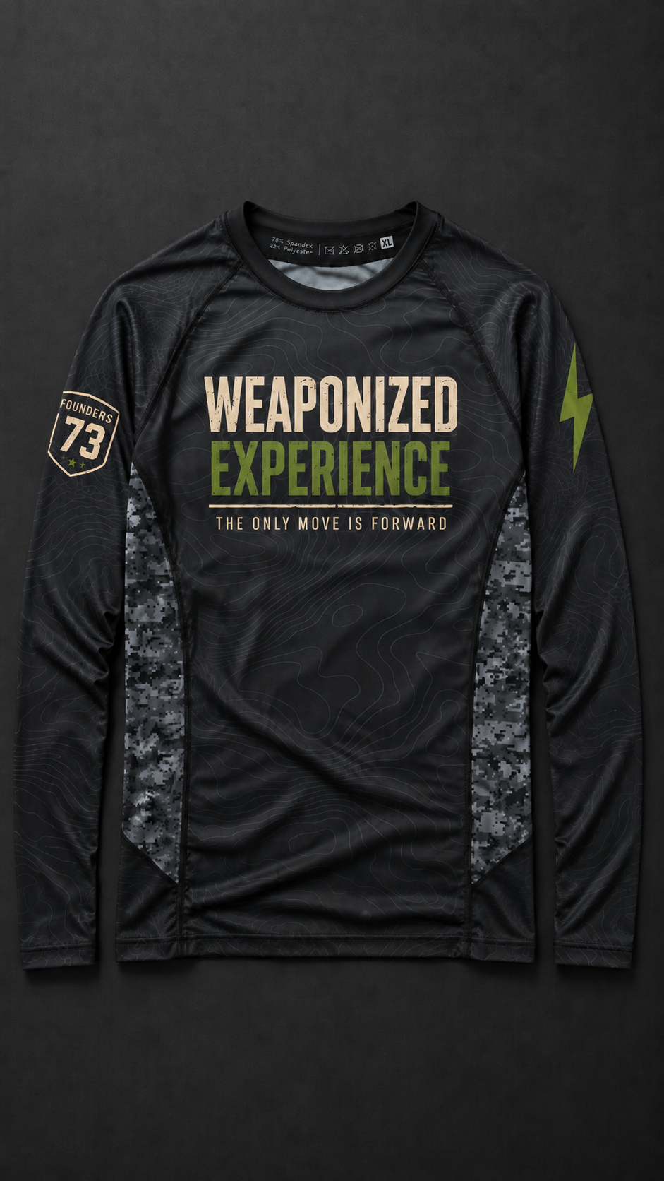 TJ73 Combat Co. long sleeve rashguard included in the No-Gi Kit